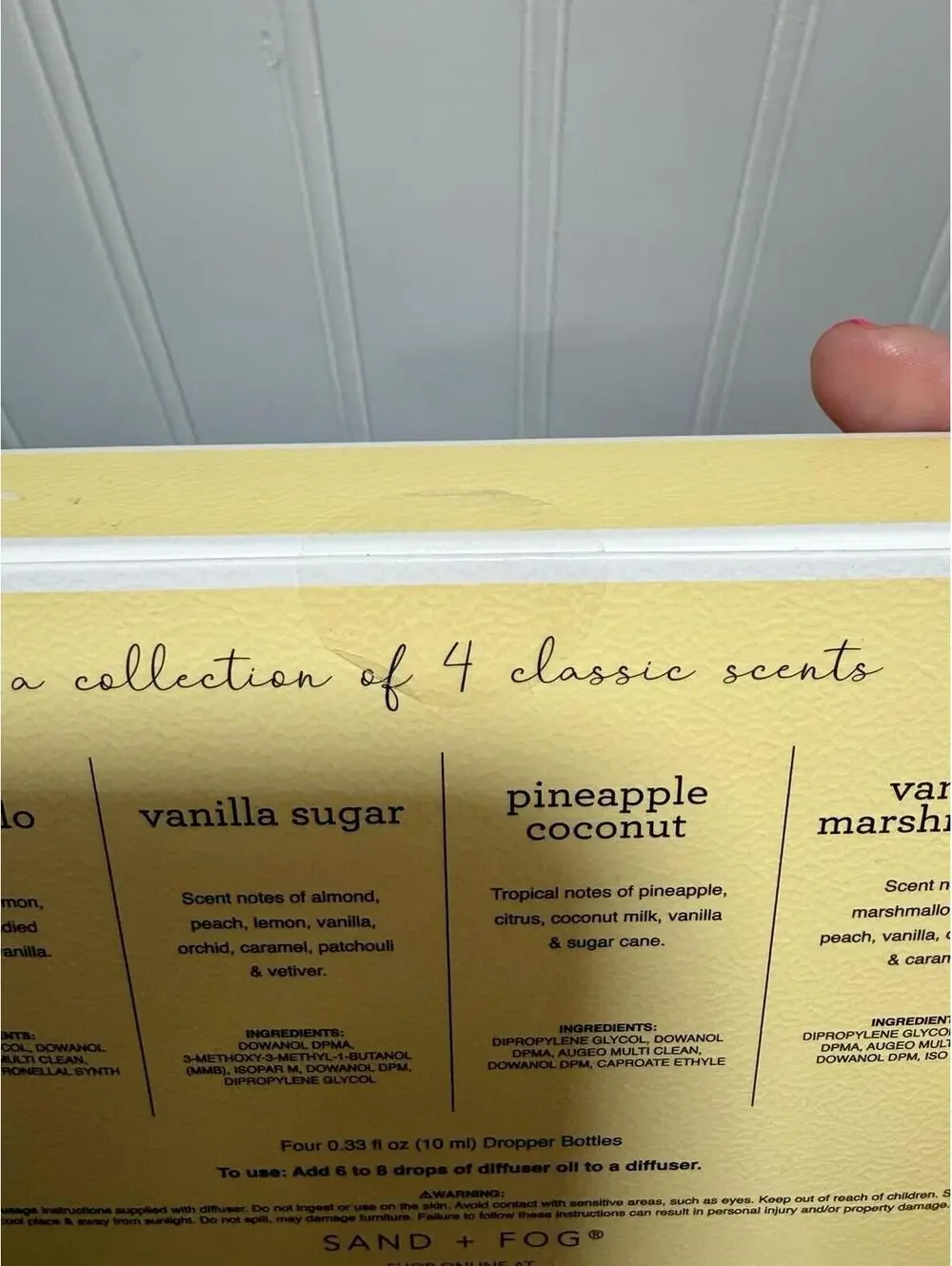 Sand + Fog Fragrance Diffuser Oils Gift Set Limoncello Vanilla Sugar NEW